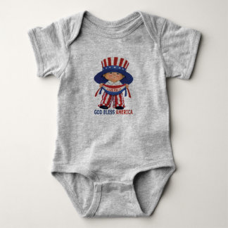 God Bless America "Baby Bodysuit" 4th of July Baby Bodysuit