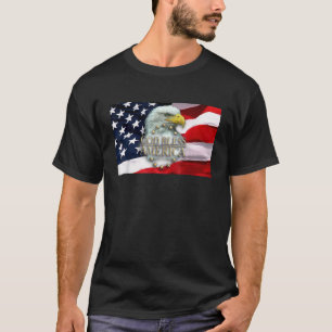 God Bless America Bald Eagle USA American Flag 4th T-Shirt