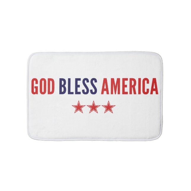 God Bless America Bath Mat (Front)