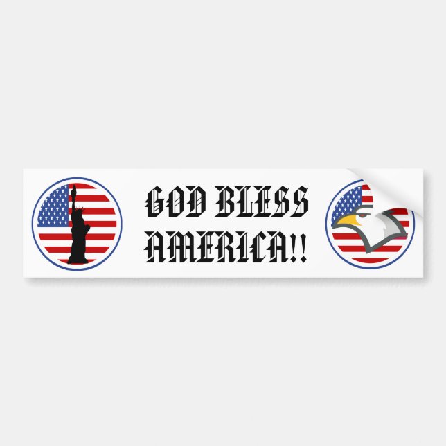 God Bless America Bumper Sticker (Front)