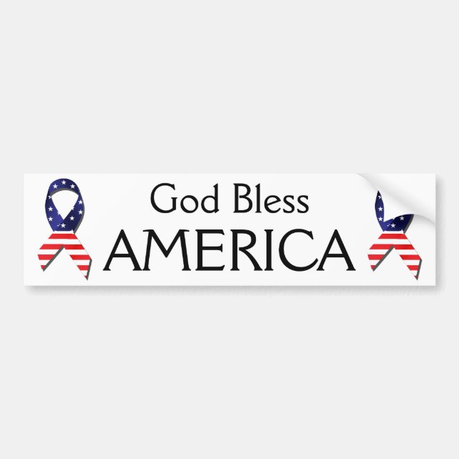 God Bless America Bumper Sticker (Front)