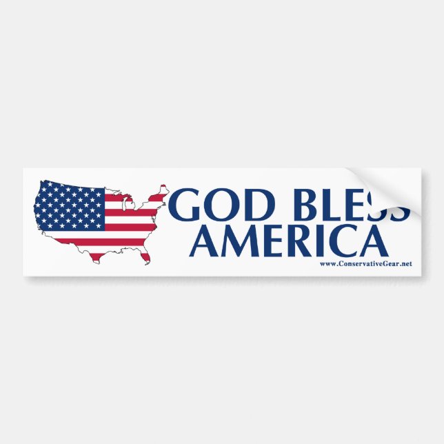 God Bless America Bumper Sticker (Front)