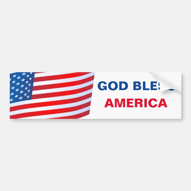 God Bless America bumper sticker (Front)