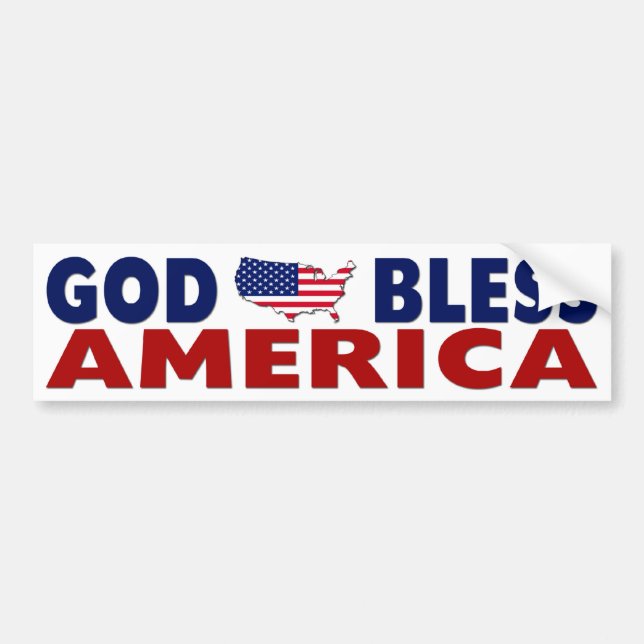 God Bless America Bumper Sticker (Front)