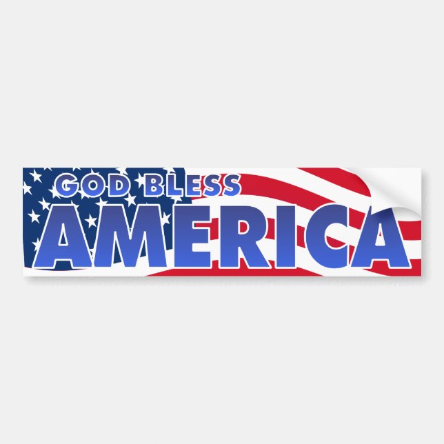 God Bless America Bumper Sticker (Front)