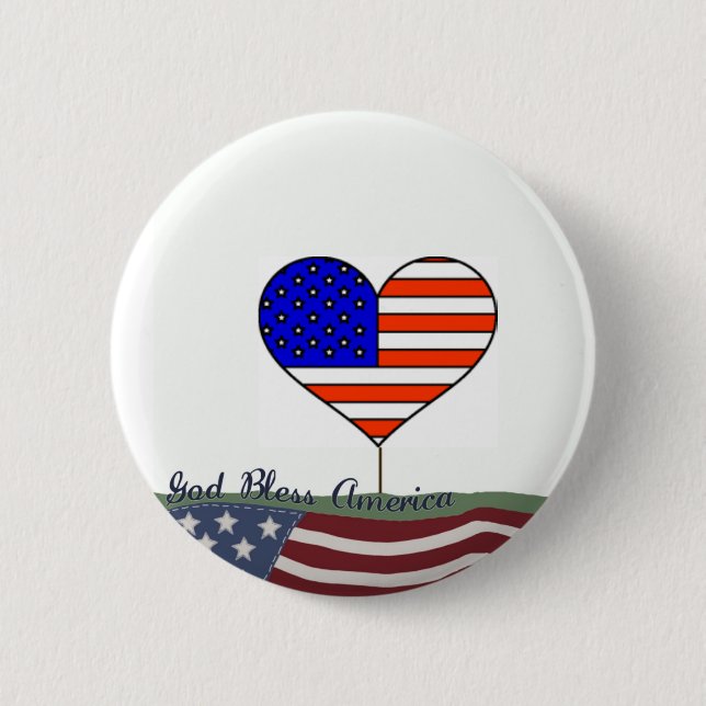 God Bless America Button (Front)