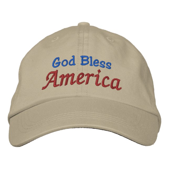 God Bless America by SRF Embroidered Hat (Front)