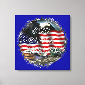 God bless america canvas print