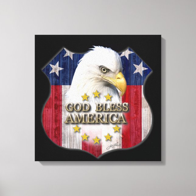 God Bless America Canvas Print (Front)