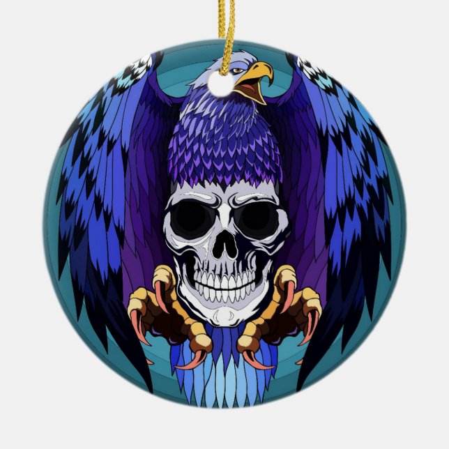 God Bless America Ceramic Tree Decoration (Front)