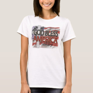 God Bless America Christian Patriotic T-Shirt