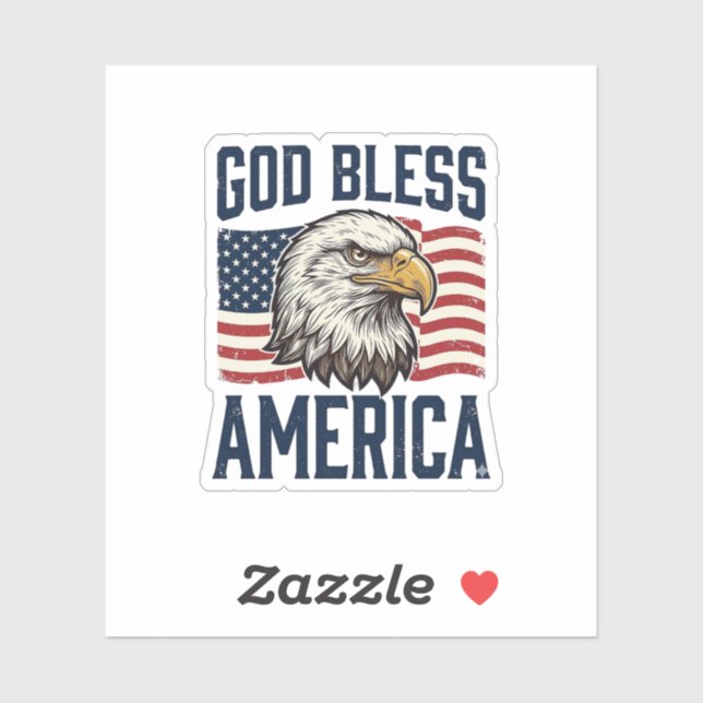 God Bless America Eagle Patriotic Vector Design_1 (Sheet)