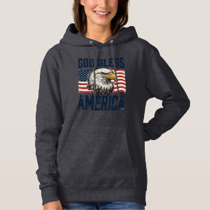 God Bless America Eagle Patriotic Vector Design_1 Hoodie