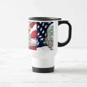 GOD BLESS AMERICA EAGLE TRAVEL MUG