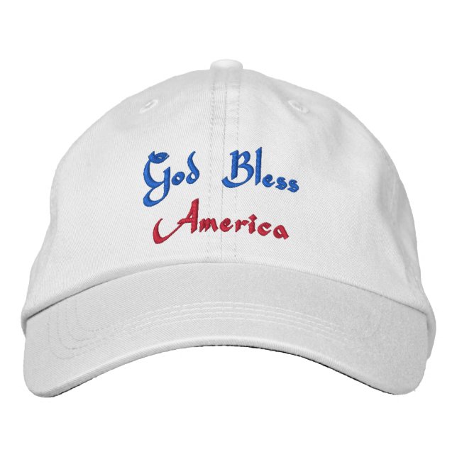 God Bless America Embroidered Hat (Front)