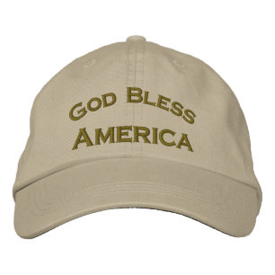 God Bless America Embroidered Patriotic Hat