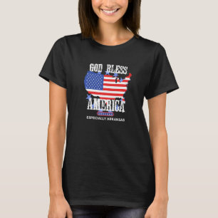 God Bless America Especially Arkansas US State Des T-Shirt
