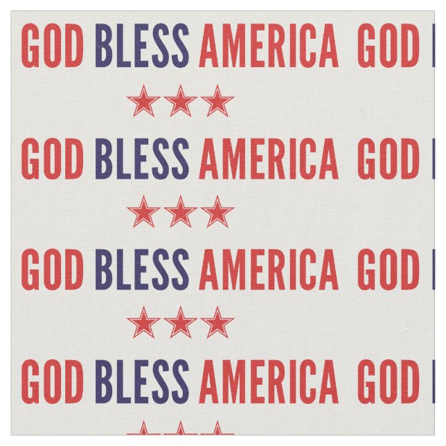 God Bless America Fabric (Close Up)