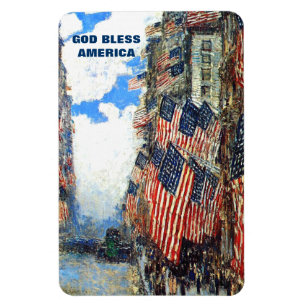 God Bless America. Fine Art  Patriotic  Magnet
