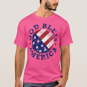 God Bless America Flag 4th of July Independence Da T-Shirt