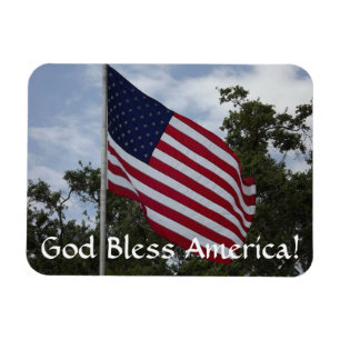 God Bless America Flag Magnet