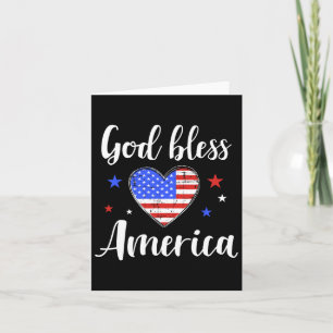 God Bless America For Patriotic Independence Day 4 Card