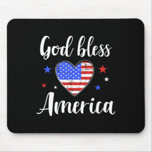 God Bless America For Patriotic Independence Day 4 Mouse Mat