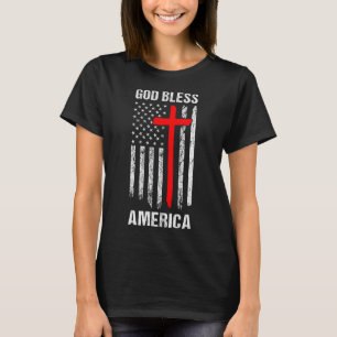 God Bless America Fourth Of July Christian Patriot T-Shirt