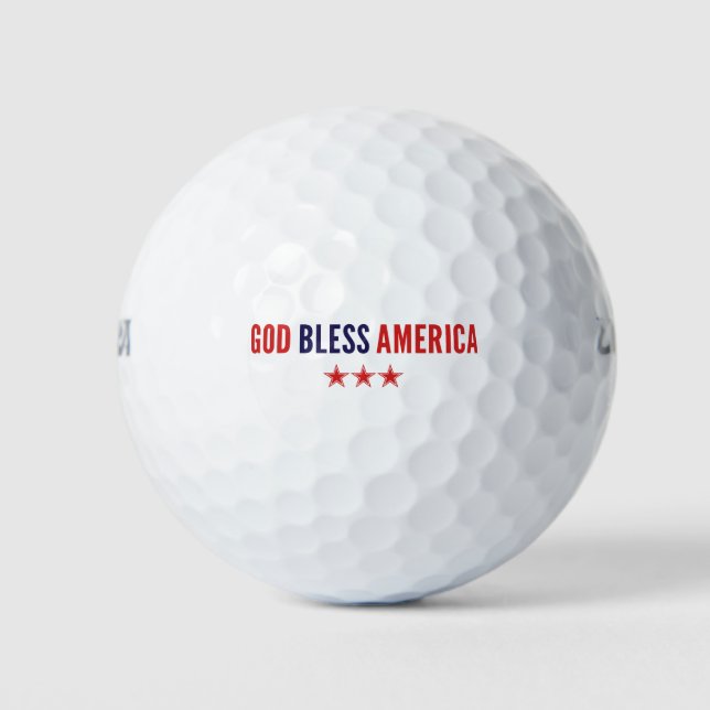 God Bless America Golf Balls (Front)