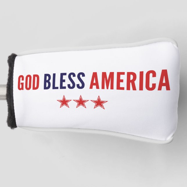 God Bless America Golf Head Cover (Front)