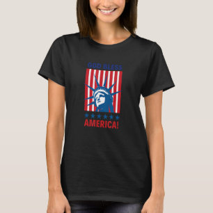 God Bless America Happy 4th of July Patriotic USA T-Shirt