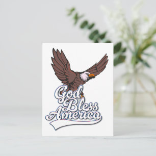 God Bless America Holiday Postcard
