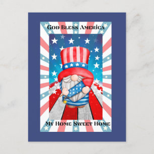God Bless America  Home Sweet Home Postcard
