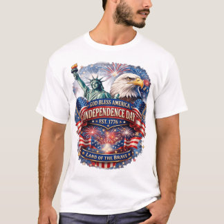 God Bless America Independence Day Shirt