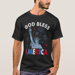 God Bless America July 4th Independence Day USA Me T-Shirt