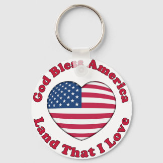 God Bless America Key Ring