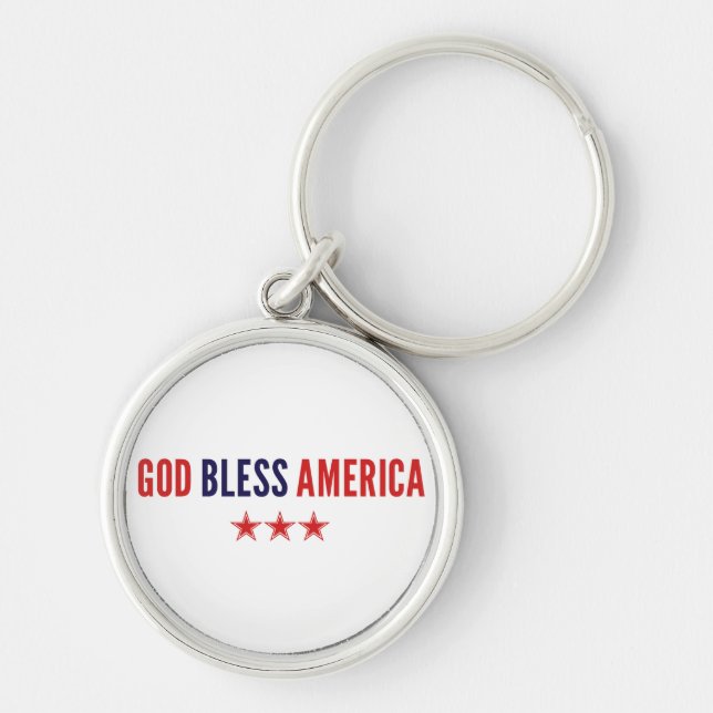 God Bless America Key Ring (Front)