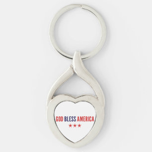 God Bless America Key Ring