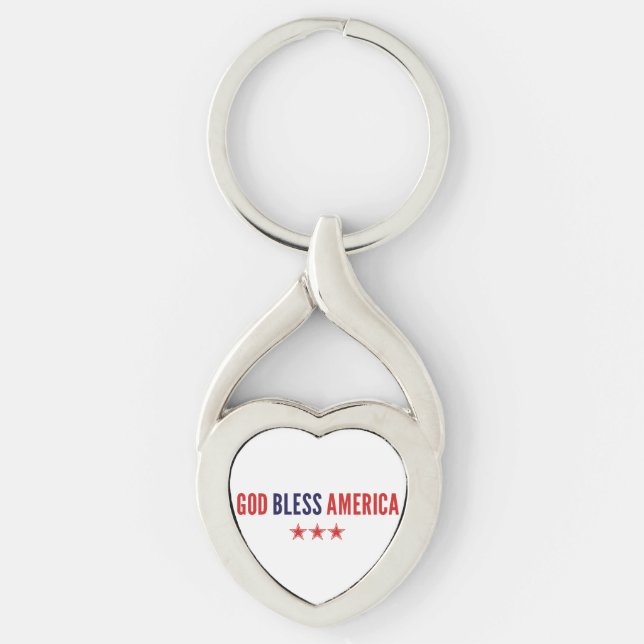 God Bless America Key Ring (Front)