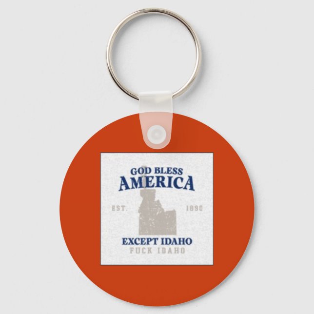 God bless america keychain` key ring (Front)