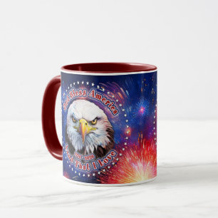 God Bless America Land That Brown Eagle Firework M Mug