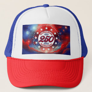 God Bless America Land That I Love Graphic Fire Wh Trucker Hat