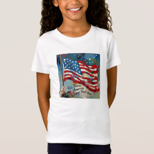 God Bless America Land That I Love Patriotic Art T-Shirt