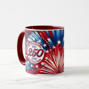 God Bless America Land That I Love Red White BlueW Mug