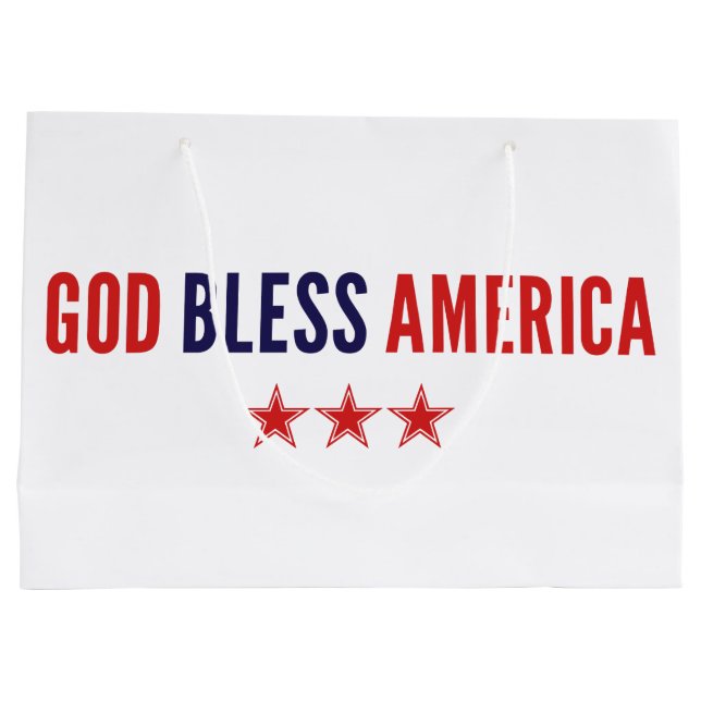 God Bless America Large Gift Bag (Back)