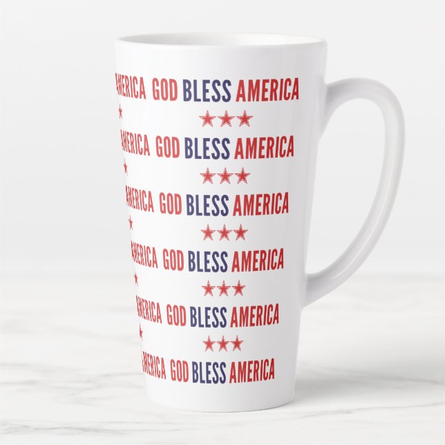 God Bless America Latte Mug (Right)