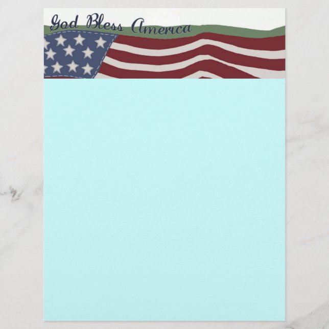 God Bless America Letterhead (Front)