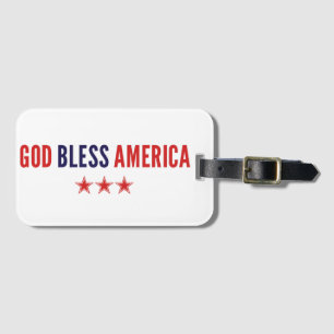 God Bless America Luggage Tag