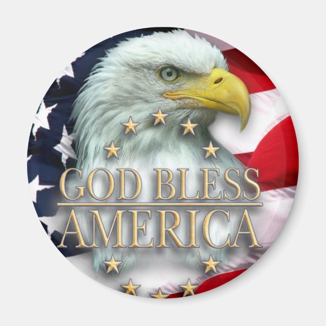 GOD BLESS AMERICA MAGNET (Front)