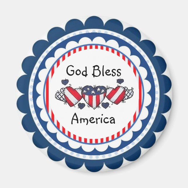 God Bless America Magnet (Front)